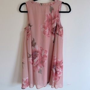Nordstrom high neck floral cocktail dress